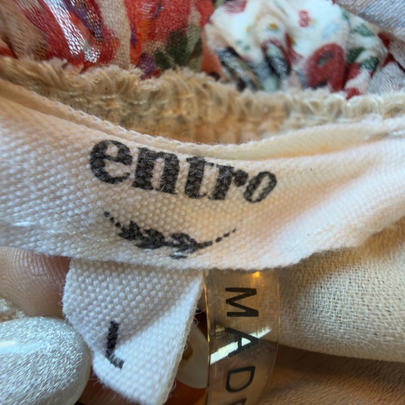 Entro Vibrant Floral Tie-Neck Blouse - Picture 3 of 4